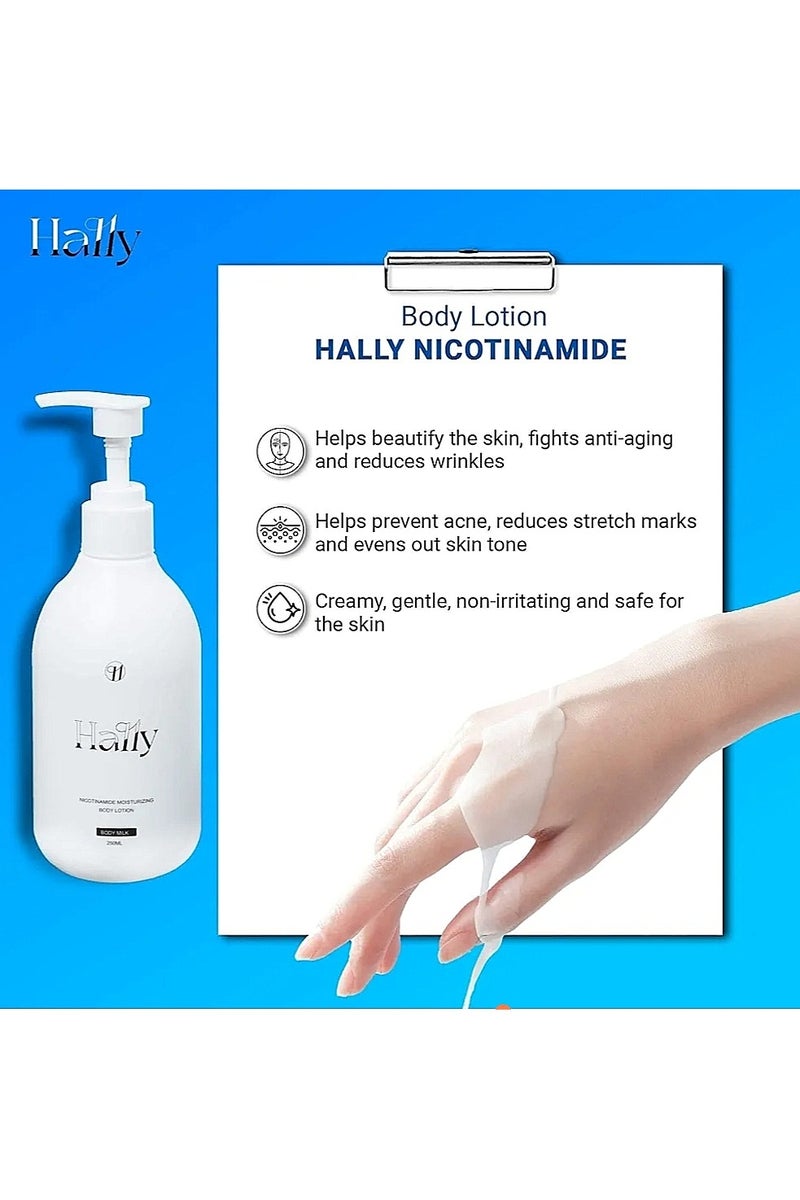 HALLY لوشن هالي نيكوتاناميد المرطب للجسم 250 مل - Image 4