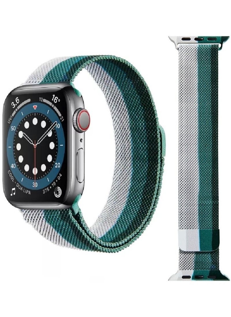 CATANES - Apple Watch 45mm 44mm 42mm Milanese Mesh Stainless Steel Magnetic Closure Band Compatible with iWatch Series 7/SE/6/5/4/3/2/5 - Image 1