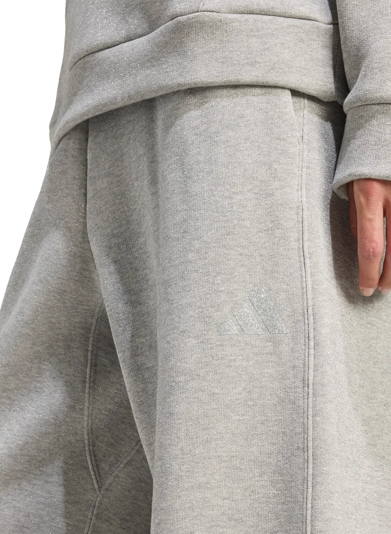 Adidas All Szn Holiday Glitter Fleece Loose Joggers