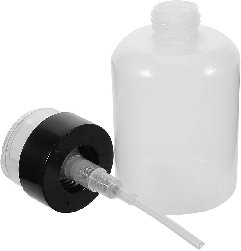 Push Down Liquid Pump Dispenser Bottle, for 200ml with Lockable Press Down Design Easy Dispensing Plastic Container Nail Polish Remover for Home Use and Nail Salons - Image 1