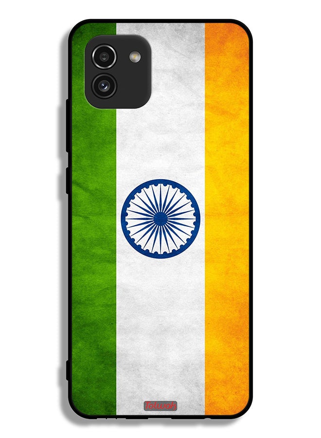 Tolwak Samsung Galaxy A03 Protective Case Cover Luminous Indian Flag - Image 1