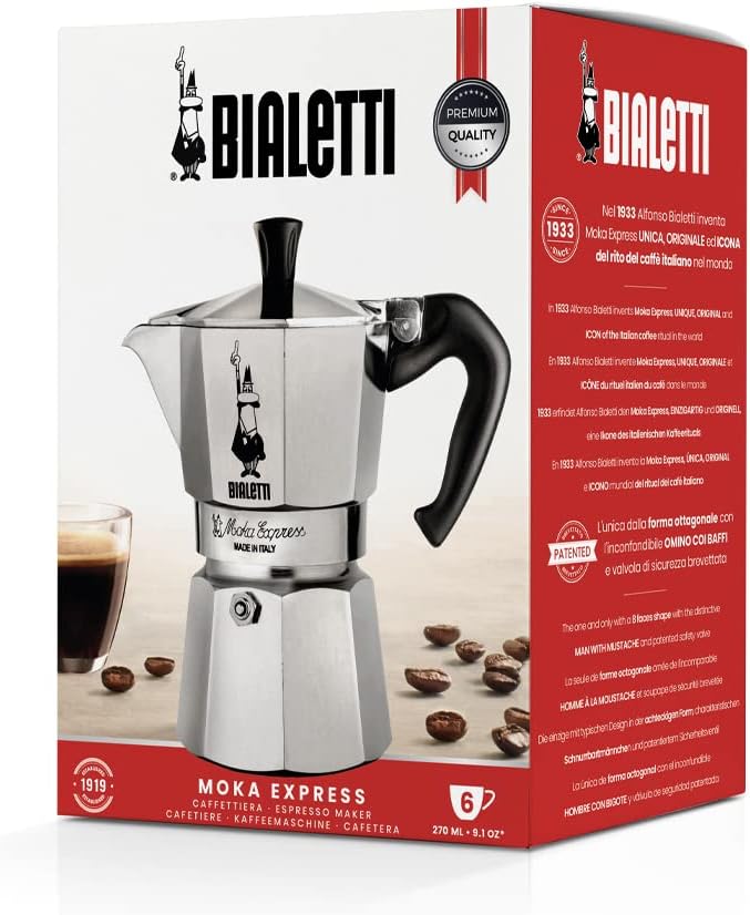 BIALeTTI Moka Express 6 Cup, 1 EA, silver, 6800 - Image 5