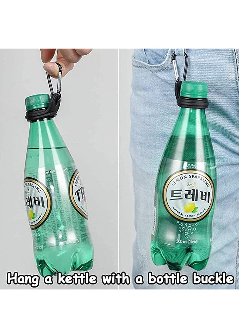 Excefore Silicone Water Bottle Buckle, 6 Pcs Water Bottle Clip, Portable Backpack Carabiner Outdoor Hanging Buckle, Water Bottle Strap for Camping Hiking Traveling Mountain Climbers - Image 2