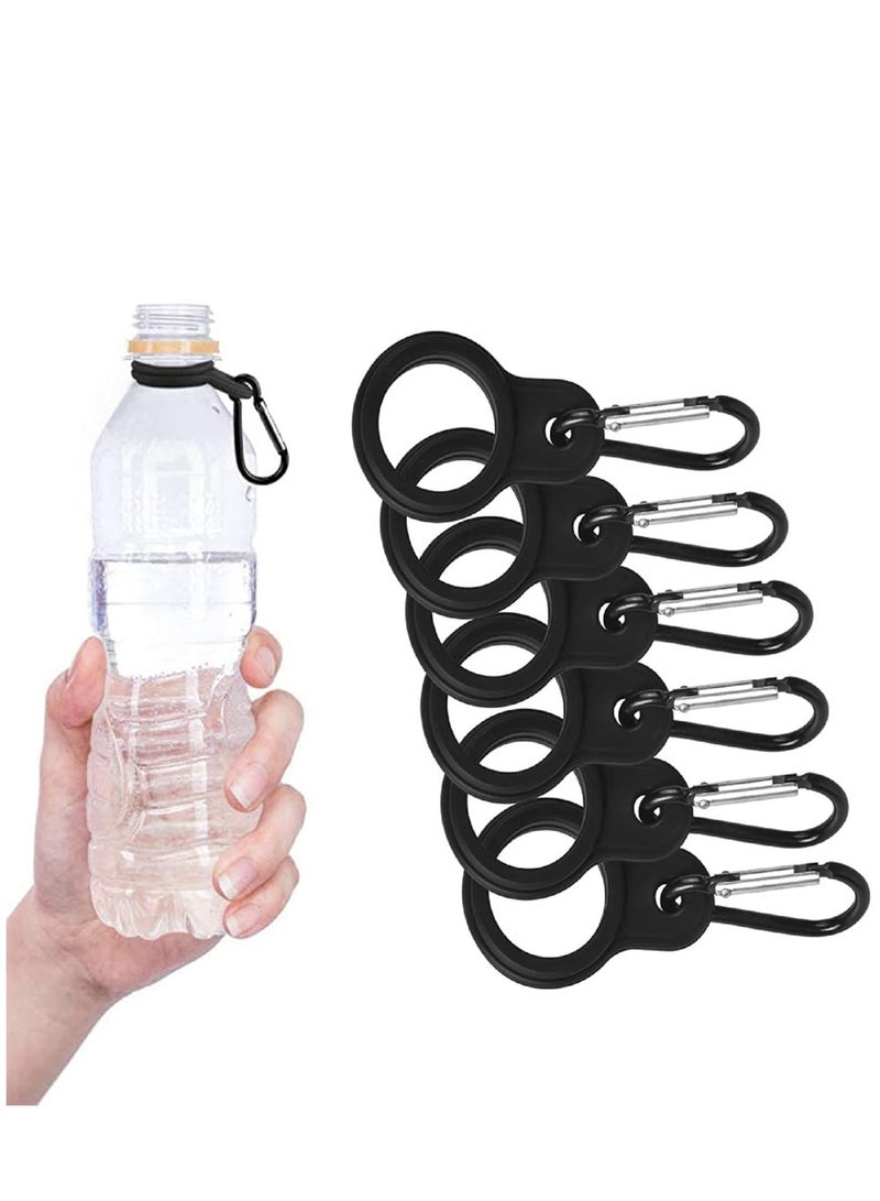 Excefore Silicone Water Bottle Buckle, 6 Pcs Water Bottle Clip, Portable Backpack Carabiner Outdoor Hanging Buckle, Water Bottle Strap for Camping Hiking Traveling Mountain Climbers - Image 4
