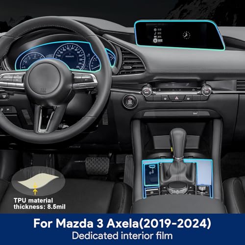 FDAIUN for Mazda 3 Enclave 2019-2024 Precut Car Paint Protective Film 8.5Mil TPU PPF HD Film Scratch Protector Interior Accessories (Gearshift Two Button) - Image 3
