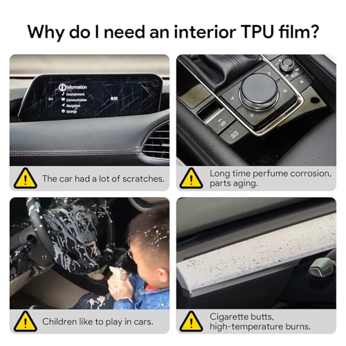 FDAIUN for Mazda 3 Enclave 2019-2024 Precut Car Paint Protective Film 8.5Mil TPU PPF HD Film Scratch Protector Interior Accessories (Gearshift Two Button) - Image 5