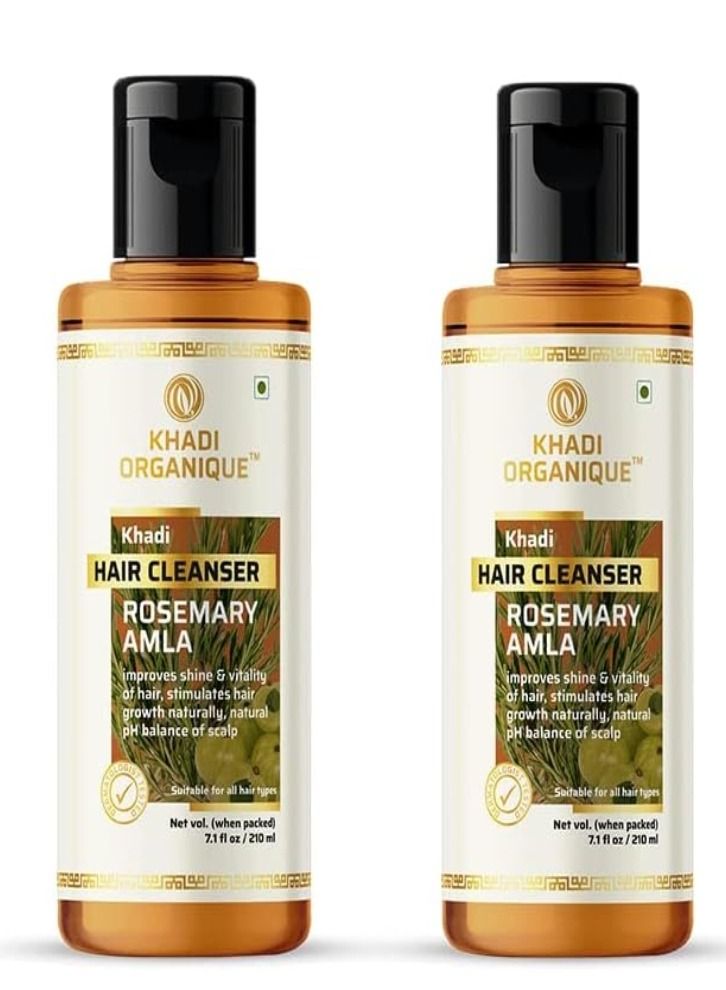 Khadi ORGANIQUE Khadi Organique Rosemary Amla Hair Shampoo 210ML (2) - Image 1
