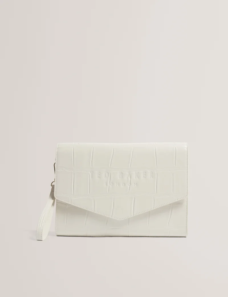 Ted Baker Croc Effect Envelope Pouch wallets