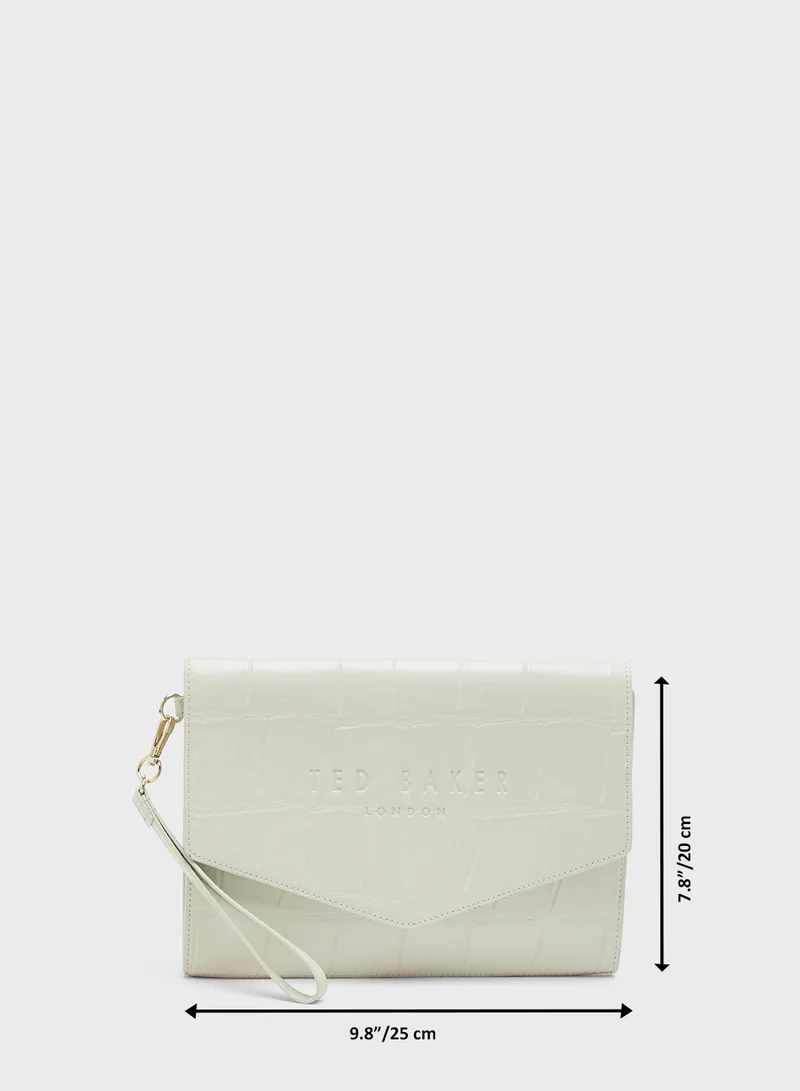 Ted Baker Croc Effect Envelope Pouch wallets