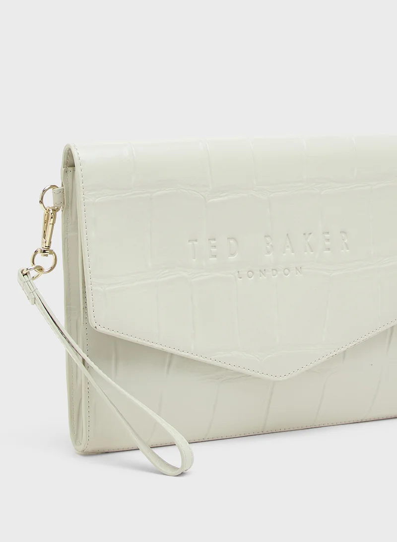 Ted Baker Croc Effect Envelope Pouch wallets
