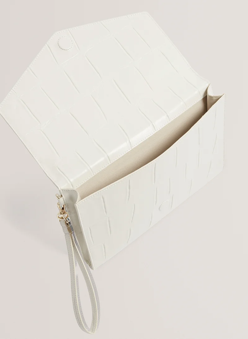 Ted Baker Croc Effect Envelope Pouch wallets