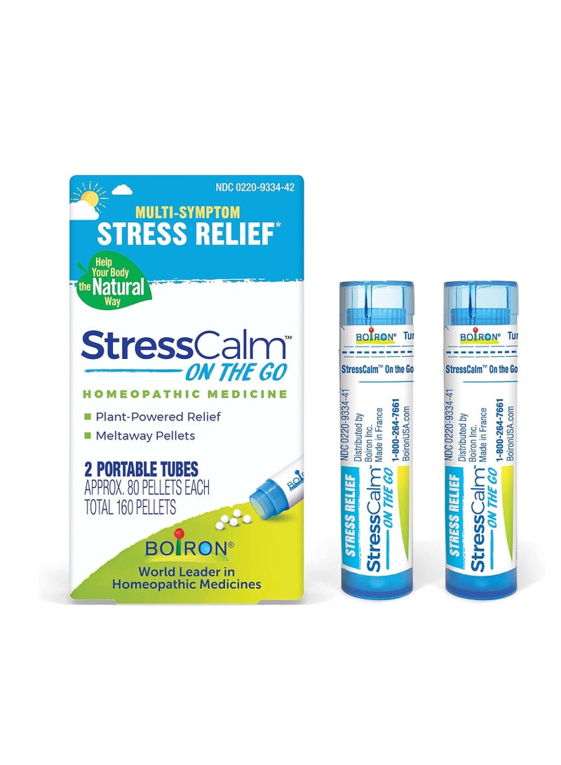 Boiron StressCalm On The Go for Relief of Stress, Anxiousness, Nervousness, Irritability, and Fatigue, 80 Count (Pack of 2)