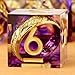 DNDND Purple Swirl Sharp Edge DND Dice Set 7Piece Filigree Resin RPG Dice with Golden Ring Inside for Dungeons Dragons Mystical Gift with Dragon Case - Image 2
