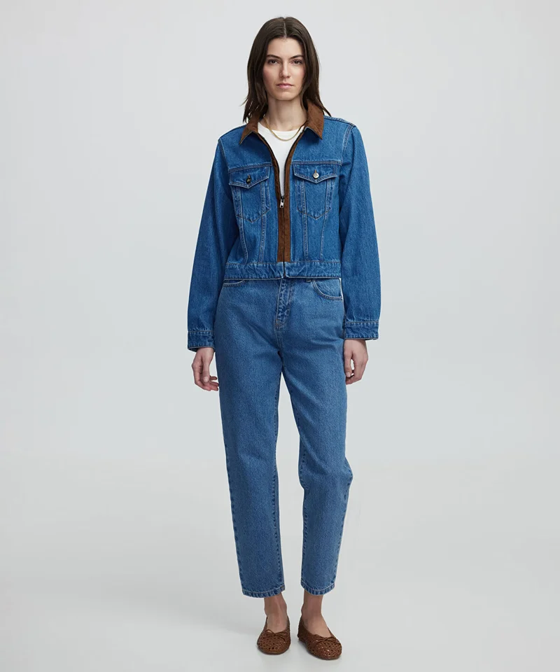 Ipekyol Contrast Denim Coat