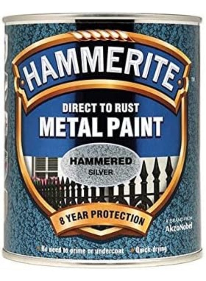 Hammerite دهان معدني فضي مطروق 750 مل - Image 3