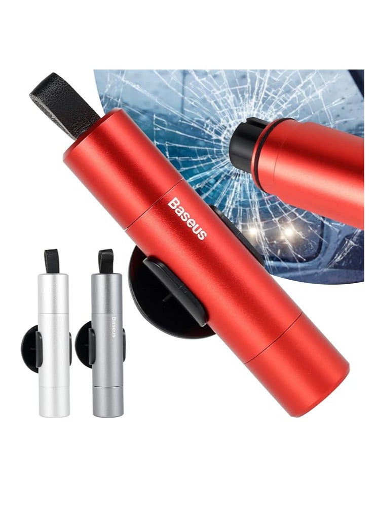 Baseus Baseus Sharp Tool Safety Hammer(Window-breaking+Safety belt cutting）Red - Image 2