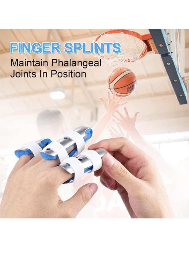 Finger Splint, 3 Pieces Finger Support Braces Finger Stabilizer for Broken Finger Straightening Arthritis Knuckle Fixation, Blue - Image 4