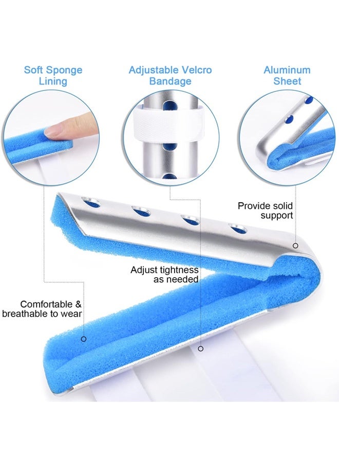 Finger Splint, 3 Pieces Finger Support Braces Finger Stabilizer for Broken Finger Straightening Arthritis Knuckle Fixation, Blue - Image 3