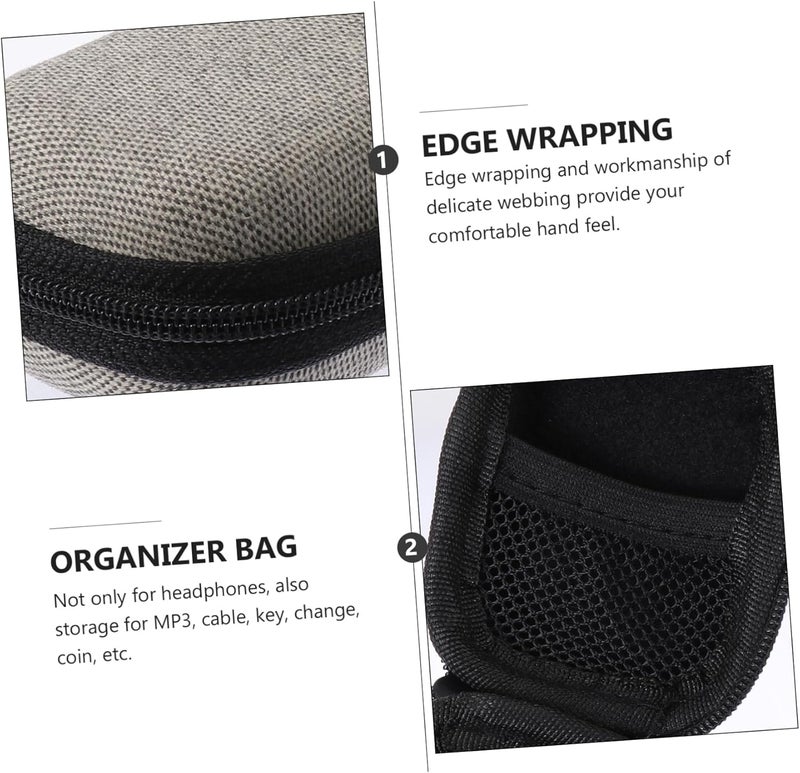 Generic 3pcs Portable Eva Zipper Pouch for Earphones and Accessories Storage Shock-Resistant Mini Case for Headphones Cables and Small Items Lightweight and Design - Image 5
