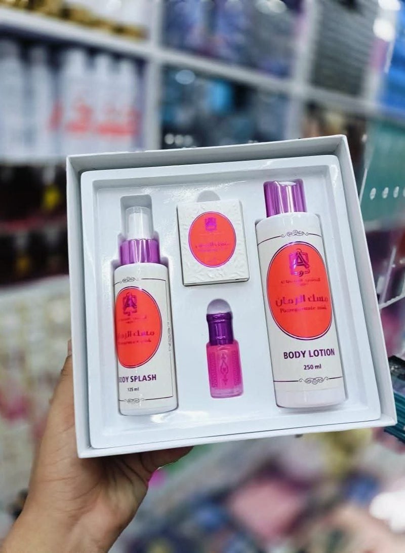 مسك مجموعه مسك الطهاره القرشى رمان 4 قطع - Image 1