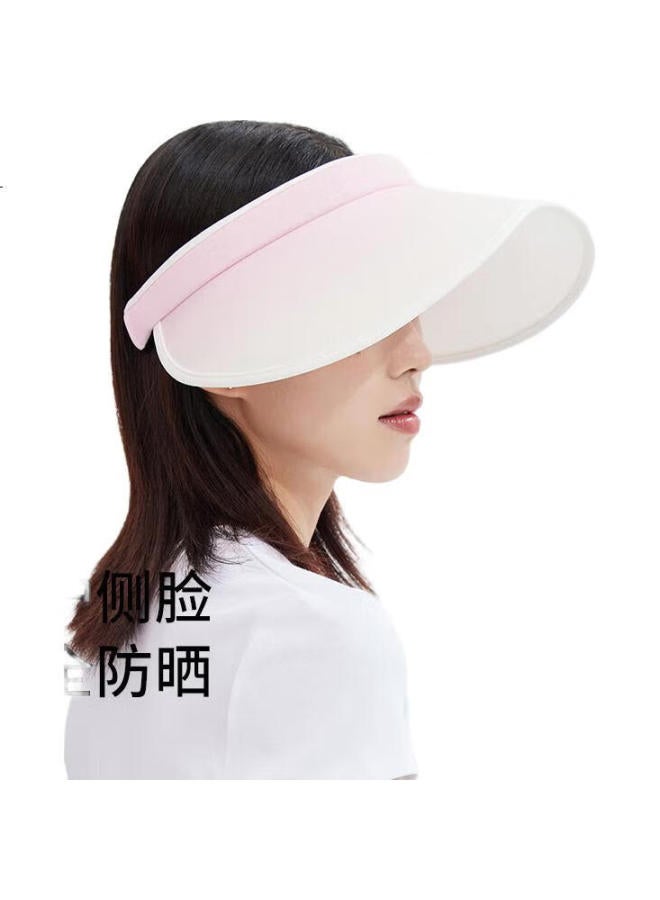 VVC Cheng Yi Recommended Sun Hat Women Sunscreen Hat Uv Protection Wide Brim Empty Top Fisherman Hat Gradient Pink - Image 2