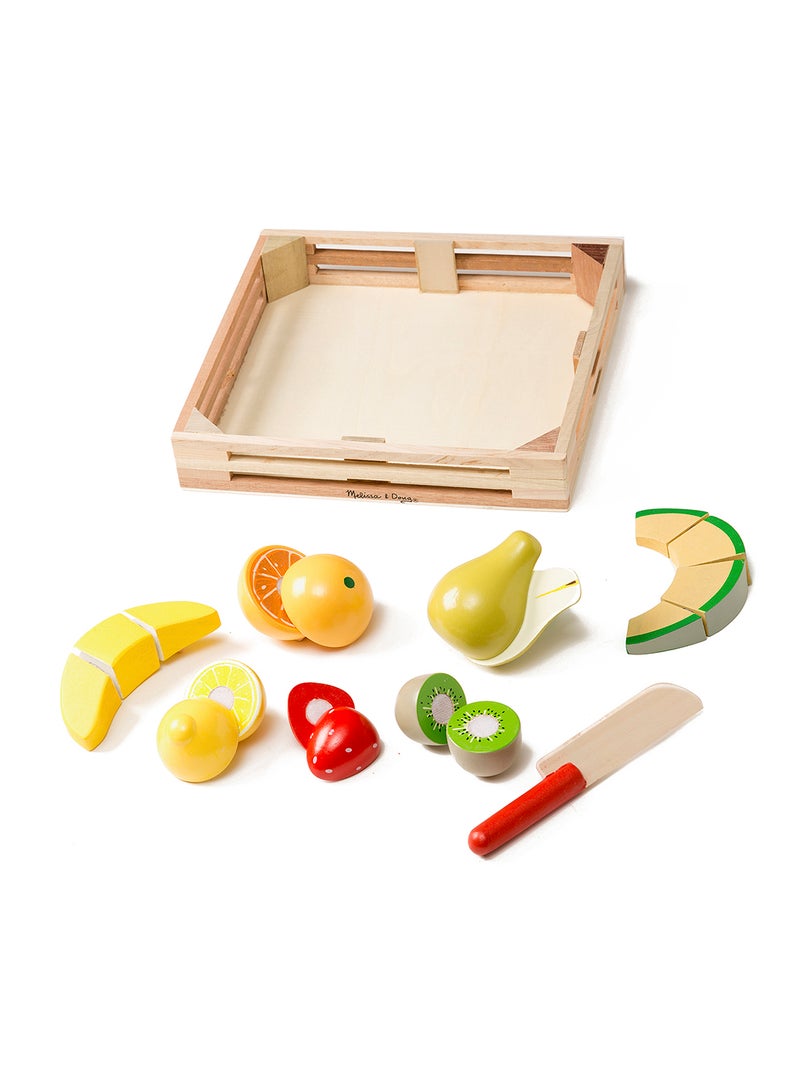 Melissa & Doug Cutting Fruit Set - Wooden Play Food Kitchen Accessory, Multi Pretend Play Kitchen Accessories, Wooden Cutting Fruit Toys For Toddlers And Kids Ages 3+ - Image 3
