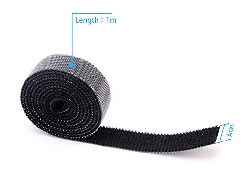 Aeoss Cable Ties Reusable Fastening Nylon Tape Double Side Hook Roll Hook and Loop Straps Wires Cords Management Wire Organizer Straps, Double Side Hook and Loop(Set Of 2) - Image 3