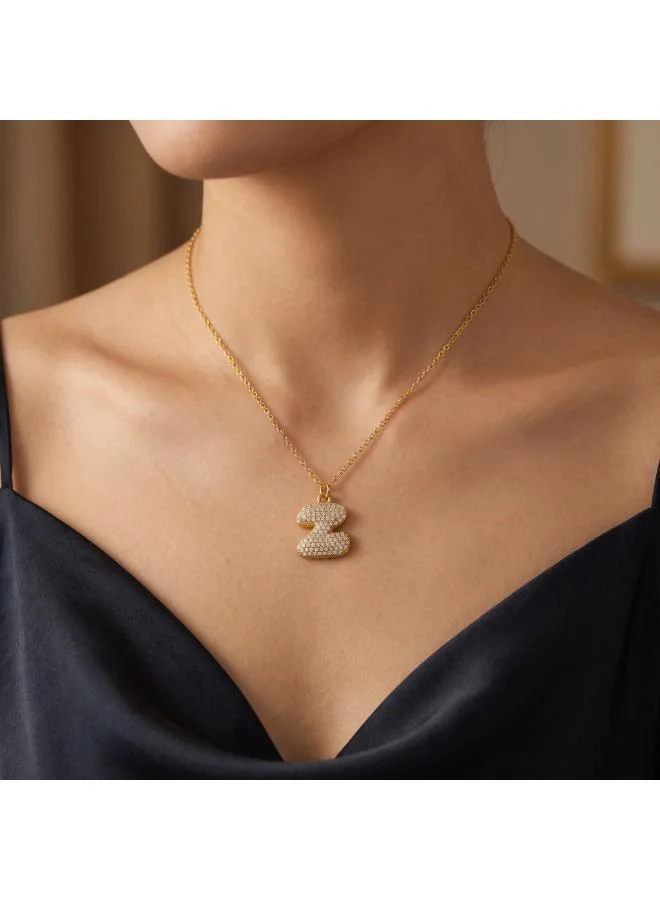 روفو Letter Z Bubble Initial Necklace