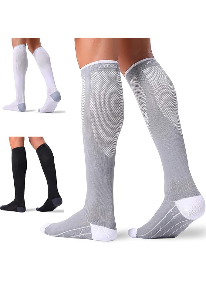 3 Pairs Compression Socks for Women and Men 20-30mmHg-Circulation Support Socks（S-M) - Image 1