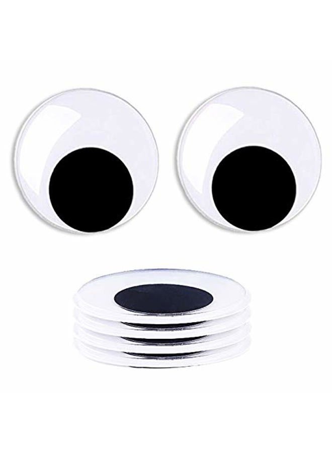 CCINEE 5 Inch (13cm) 4pc Giant Black Googly Wiggle Eyes With Self-adhesive for Handmade DIY Crafts Decorations - Image 1