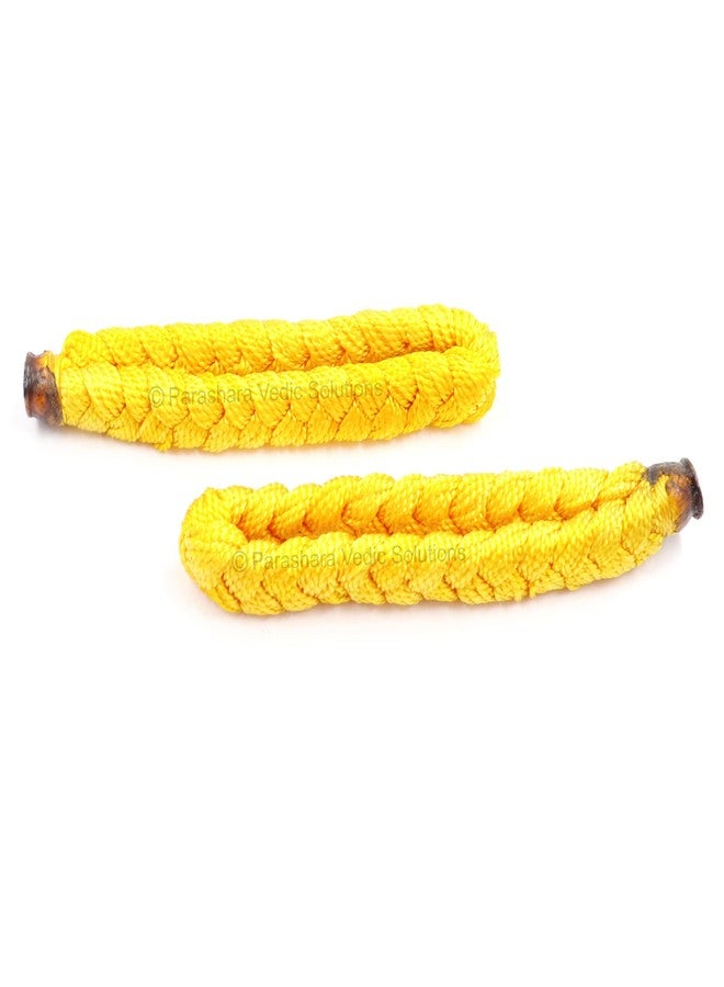 ARKAM Women Bagalamlukhi Kavach/Baglamukhi Raksha Kavach/Baglamukhi Raksha Sutra/Yellow Thread Kavach Bracelet-Set Of 2 - Image 1