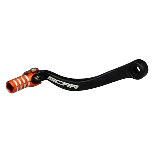 SCAR Folding Gear Shift Lever Shifter Pedal Forged Compatible with KTM SX EXC XC XCW XCF 125SX 150SX 200SX 125 150 200 250 350 90-15 - Orange - Image 1