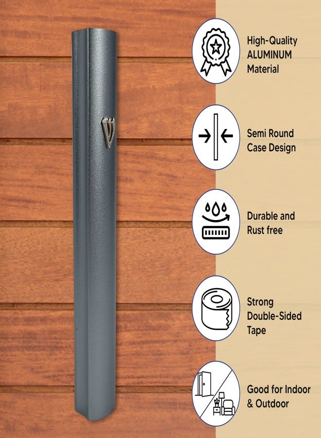 TALISMAN4U Gray Aluminum Mezuzah with Scroll 3D Metal Shin Classic Mezuzah Case for Door Israel Judaica Gift (12 cm / 5 inch) - Image 3