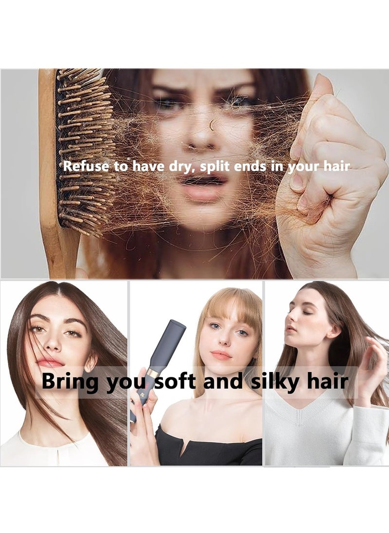 Generic Hot Air Comb Portable Hair Straightening Brush Upgraded Heated Comb Teeth One-Touch Folding Hot Air Comb For Women Any Hair Type Can Easily Handle Hot Air Straightener  - Image 2
