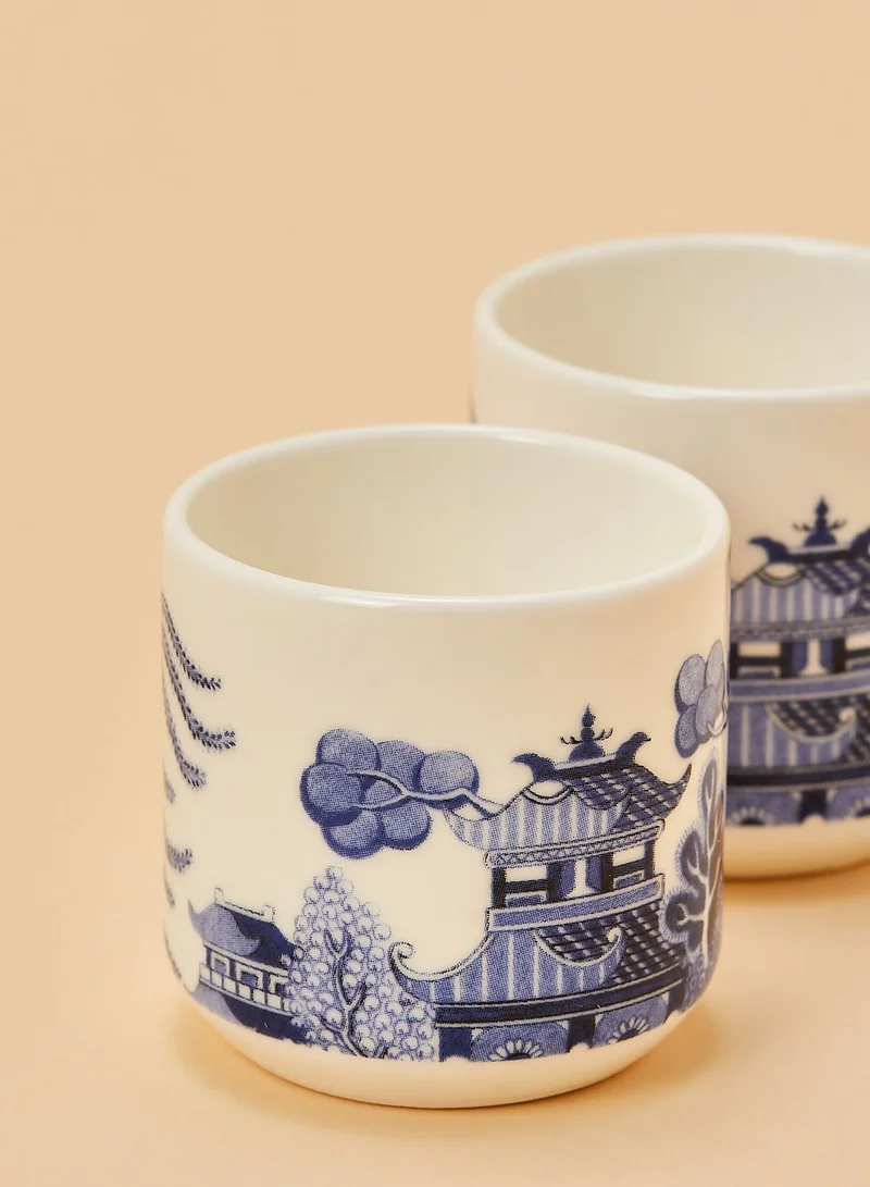 Gift Republic Blue Willow Egg Cups