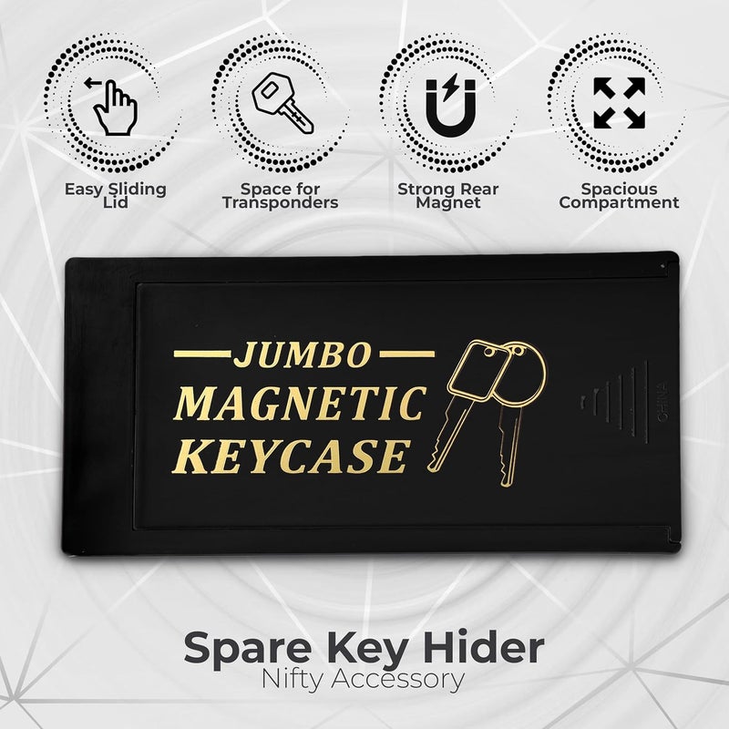 Ram-Pro Hide A Key Magnetic Key Holder Under Car - Hide A Key for Your Car So You Never Lock Out - Plastic Magnet Key Hider to Store a Spare Key for Your Home, Storage, Office, or Vehicle (2 Pack) - Image 4