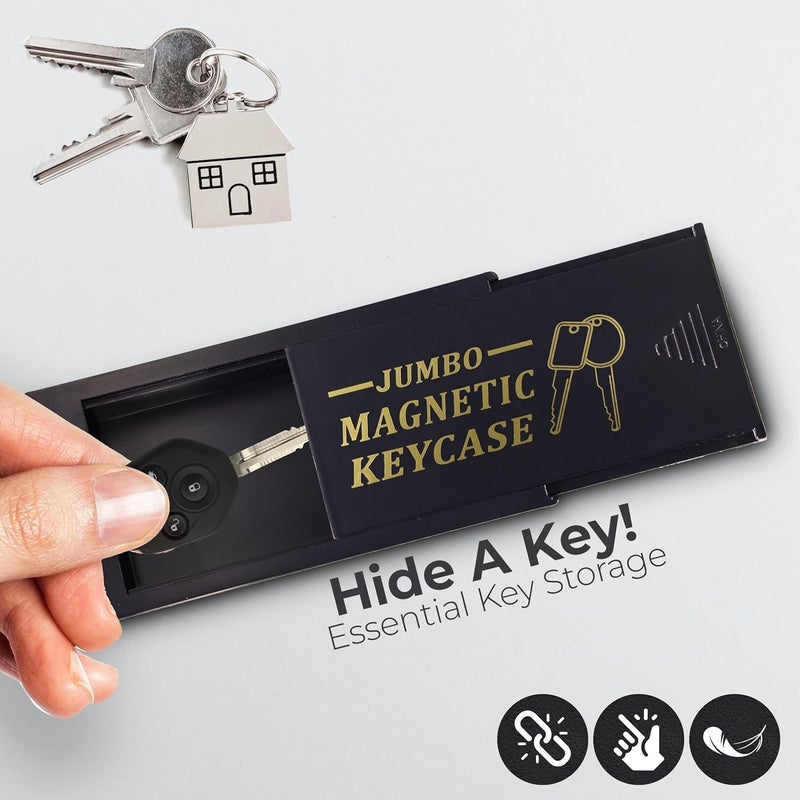 Ram-Pro Hide A Key Magnetic Key Holder Under Car - Hide A Key for Your Car So You Never Lock Out - Plastic Magnet Key Hider to Store a Spare Key for Your Home, Storage, Office, or Vehicle (2 Pack) - Image 2
