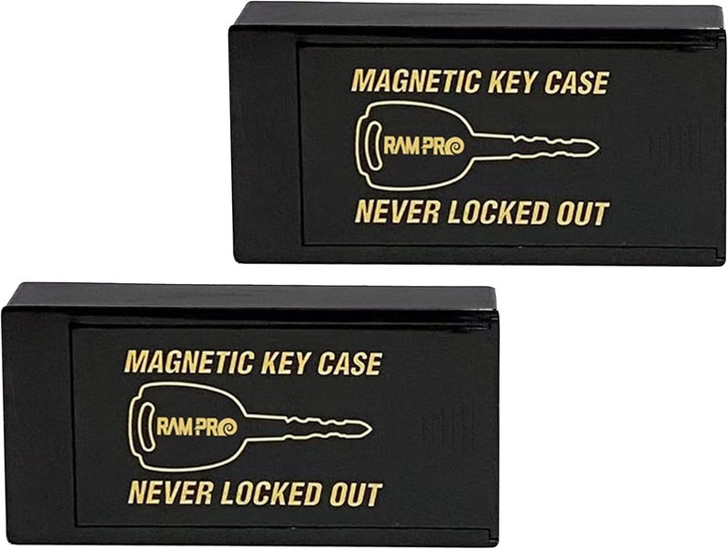 Ram-Pro Hide A Key Magnetic Key Holder Under Car - Hide A Key for Your Car So You Never Lock Out - Plastic Magnet Key Hider to Store a Spare Key for Your Home, Storage, Office, or Vehicle (2 Pack) - Image 1