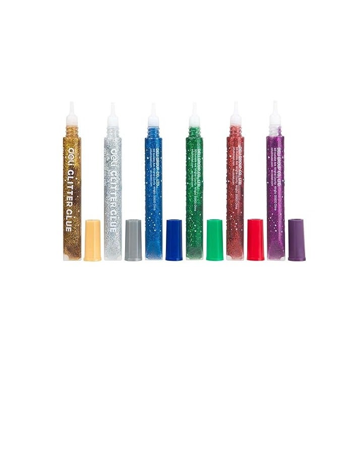 ديلي 6 قطع من صمغ ستيك أب الكلاسيكي اللامع متعدد الألوان - Image 3