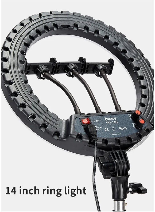 جيه ماري مصباح التصوير FM-14R حلقة إضاءة LED للبث المباشر مقاس 14 بوصة - Image 3