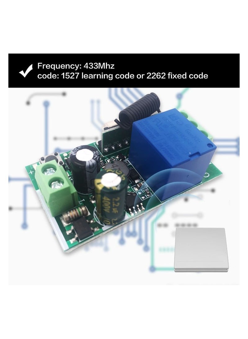 Diese 433MHz Universal Remote Controls Switch Wall Panel Transmitter AC100V 220V For Home Living Room Bedroom - Image 3