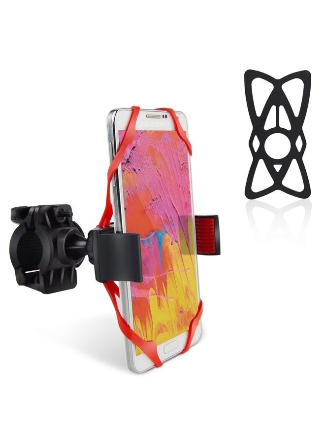 NALAKUVARA Phone Mount X Holder Grip Tether Rubber Strap Silicone Security Bands - Universal Motorcycle Bike Phone Mount Accessories Replacement Parts - Elastic X Web Grip (2 Black & 2 Red) 4 Pack - Image 5