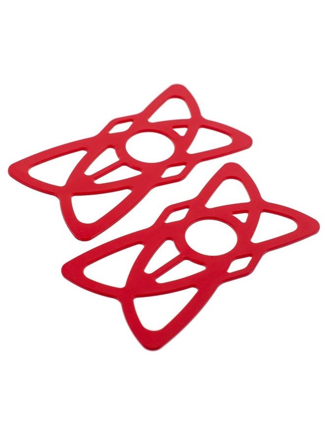 NALAKUVARA Phone Mount X Holder Grip Tether Rubber Strap Silicone Security Bands - Universal Motorcycle Bike Phone Mount Accessories Replacement Parts - Elastic X Web Grip (2 Black & 2 Red) 4 Pack - Image 3