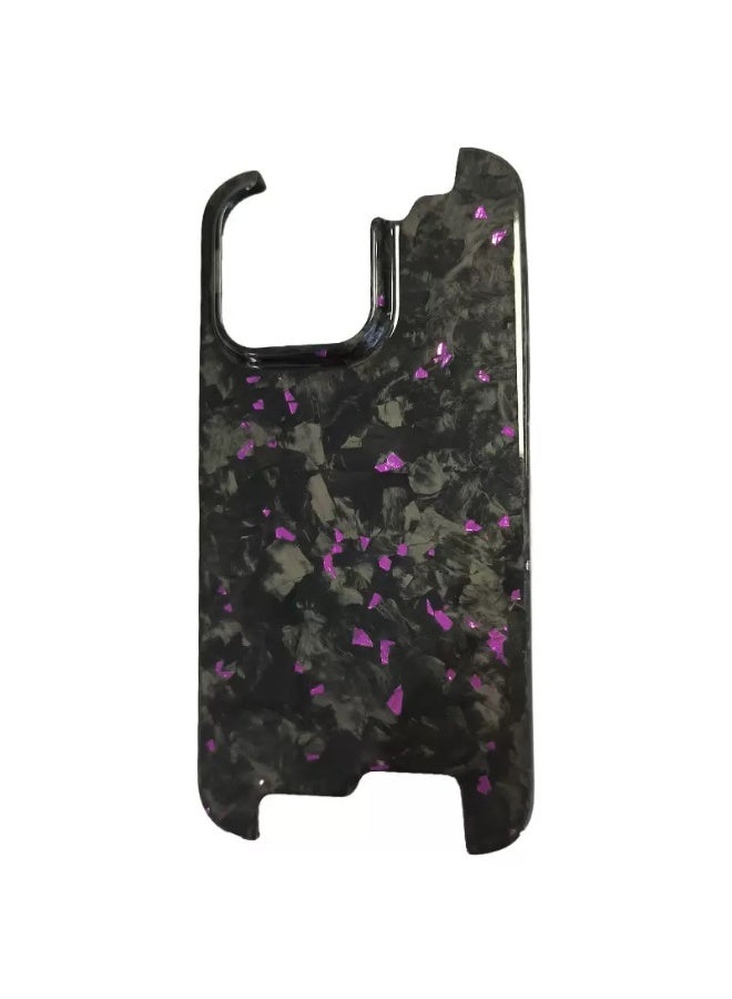 2025 Magnetic 100% Real Carbon Fiber Slim Dry Hard Pc Phone Cover Carbon Fiber Phone Case iphone 15 pro max ( Purple ) - Image 1
