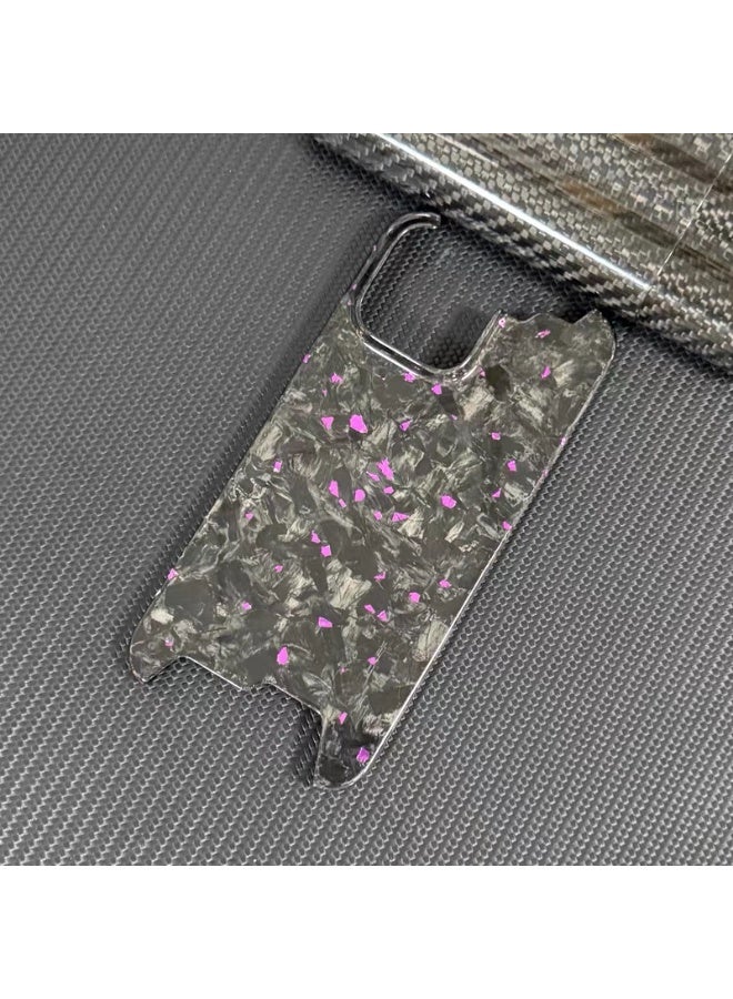 2025 Magnetic 100% Real Carbon Fiber Slim Dry Hard Pc Phone Cover Carbon Fiber Phone Case iphone 15 pro max ( Purple ) - Image 3