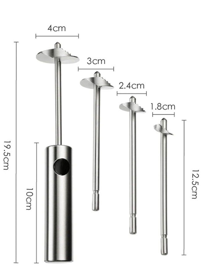 Super ZYouth Stainless Steel Vegetable Drill Fruit Corer And Veggie Spiralizer Vegetable Drill Twister Set Ergonomic Handle With 4 Sizes for Coring and Hollowing out Zucchini, Potatoes, Carrot, Apple  - Image 2
