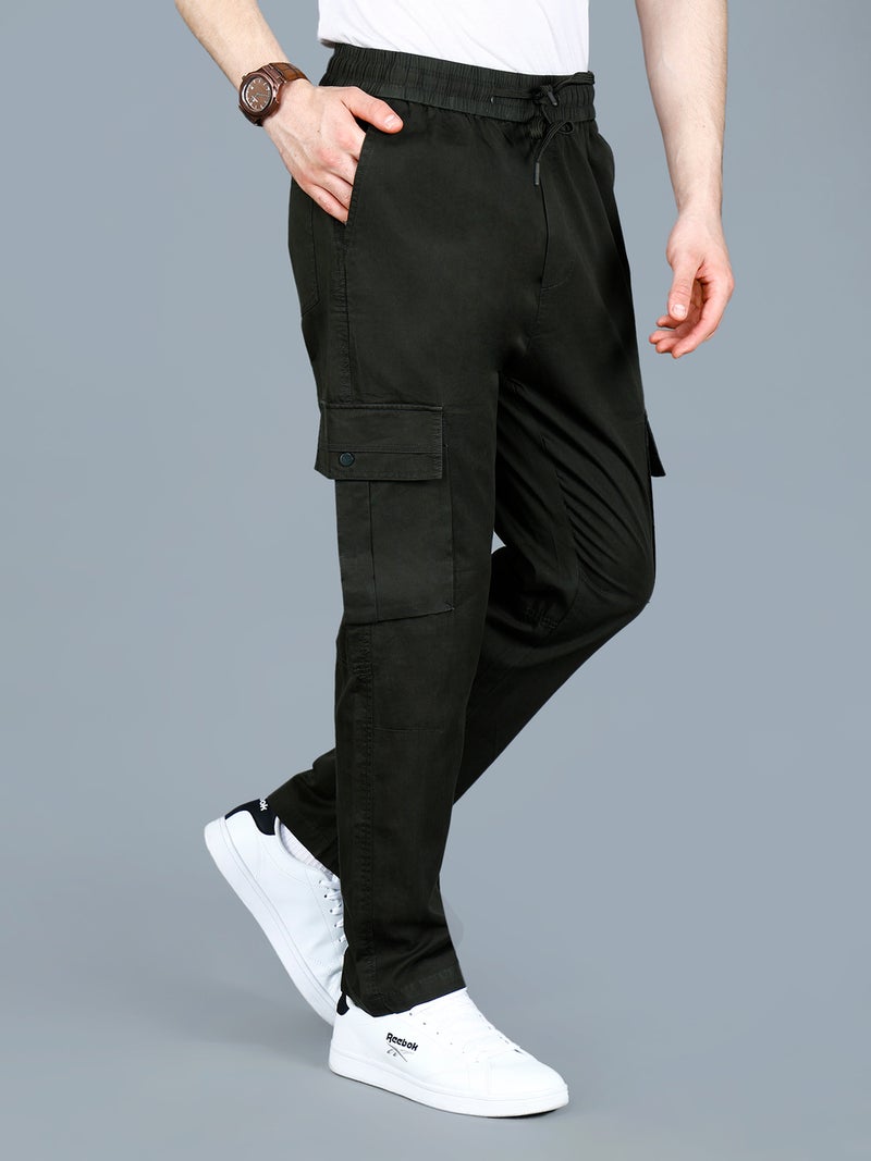 فورت كولينز بنطلون كارجو رجالي سادة مع رباط - Image 3