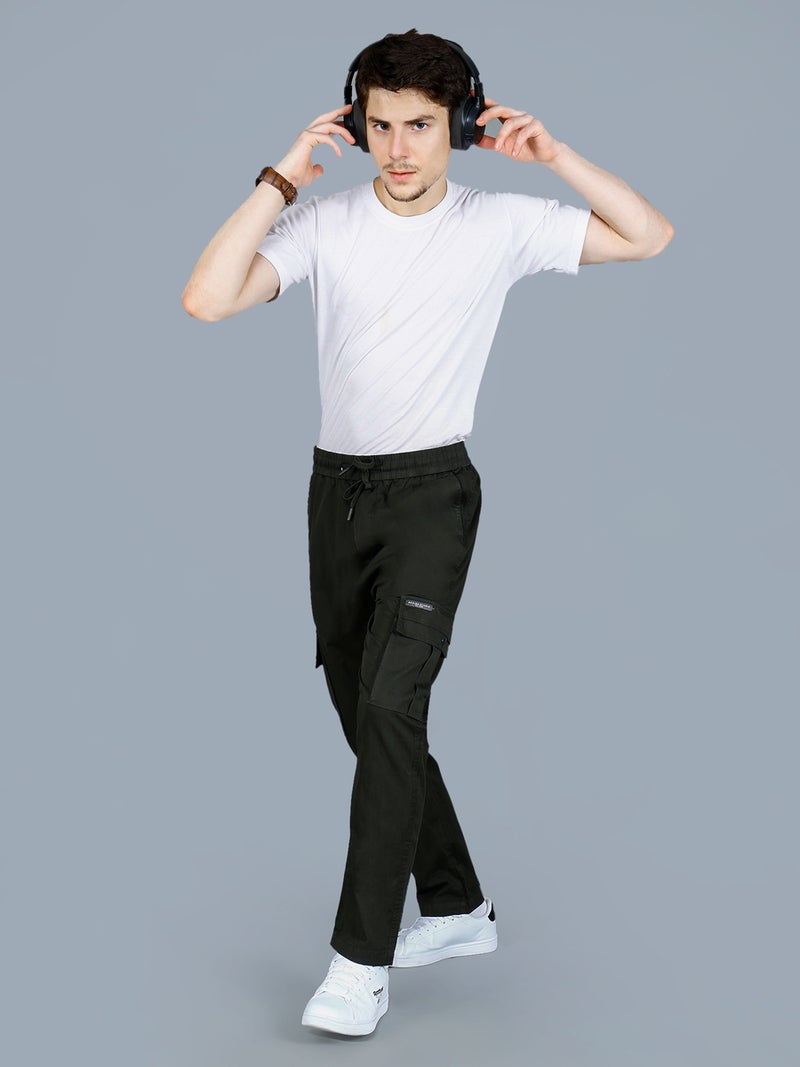 فورت كولينز بنطلون كارجو رجالي سادة مع رباط - Image 2