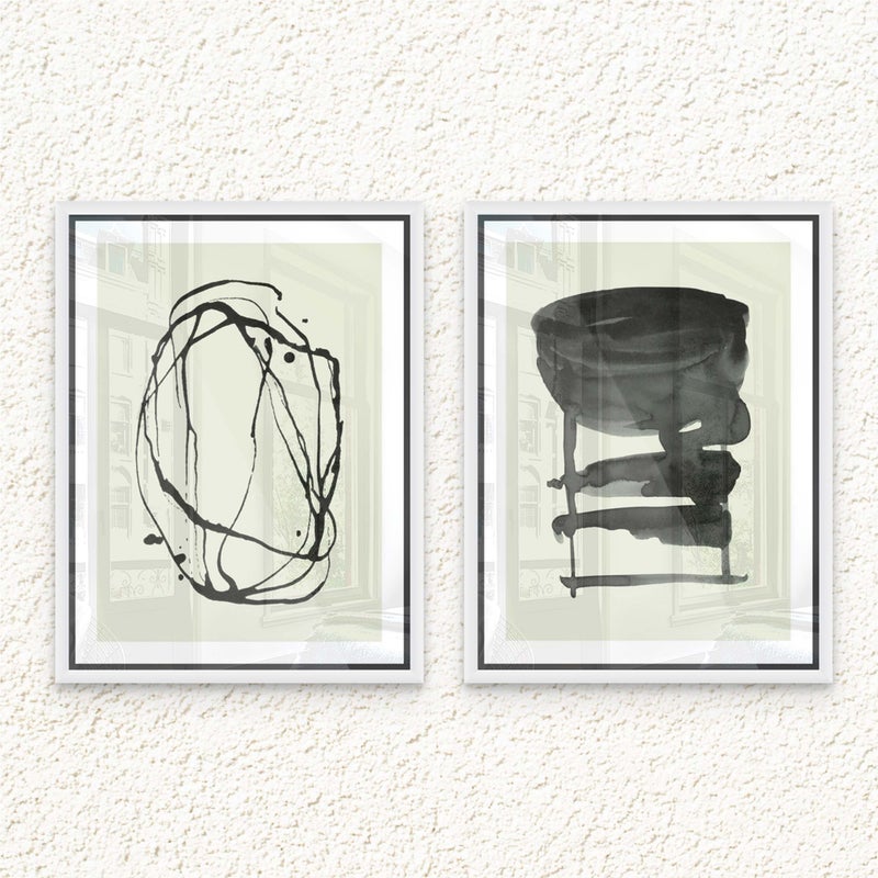 آرت دیکور  ديكور فني، طباعة بورتريه فنية جميلة مؤطرة، عمل فني تجريدي حديث، مطبوعات تجريدية بسيطة، ديكور جداري لغرفة المعيشة، غرفة النوم، المكتب، الاستوديو، ديكور منزلي - وإهداء - Image 1