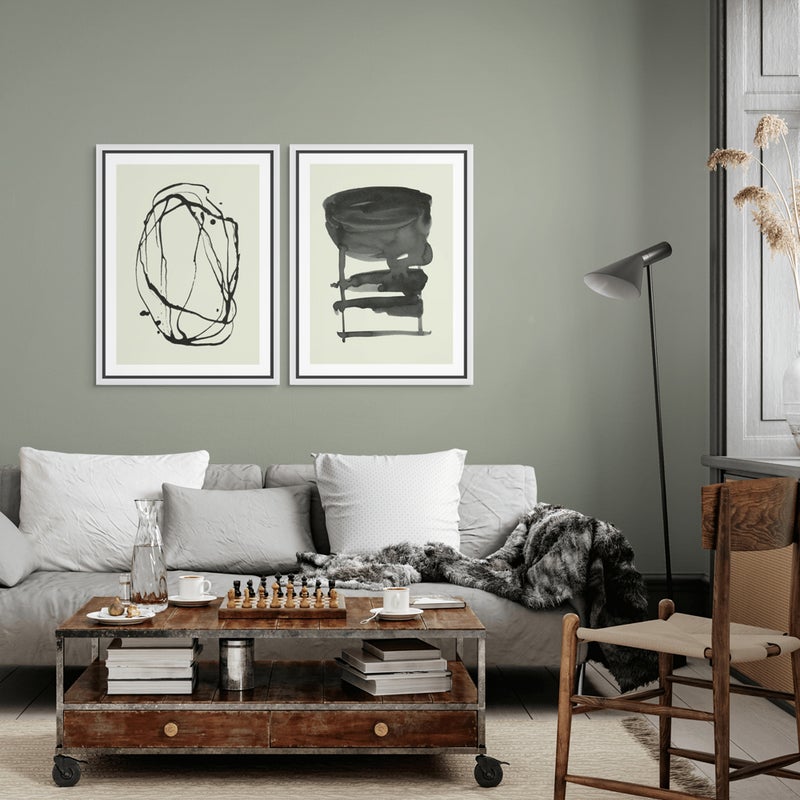 آرت دیکور  ديكور فني، طباعة بورتريه فنية جميلة مؤطرة، عمل فني تجريدي حديث، مطبوعات تجريدية بسيطة، ديكور جداري لغرفة المعيشة، غرفة النوم، المكتب، الاستوديو، ديكور منزلي - وإهداء - Image 2